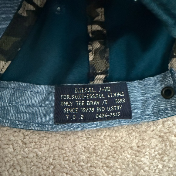 Diesel Teal Baseball Cap - Picture 3 of 5